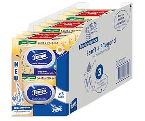 Tempo Papier Hygiénique Humide Tempo Gentle Care Trio-Pack (18 (6x3) Paquets x 42 Feuilles chacun), Grand Paquet, 1 kg