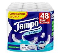 Tempo Papier toilette confort, doux et résistant, 48 rouleaux maxi