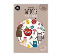 Temporäre Tattoos Naturkinder: 5 verschiedene Motivbögen