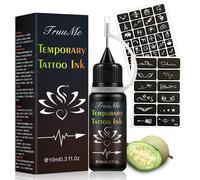 Temporary Tattoo Ink, Freehand Ink, Temporary Tattoo Ink, Jagua Fruit Gel With Tattoo Stencils Special Design