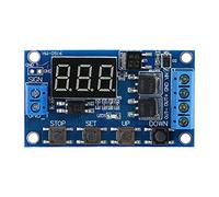Temporisateur Cycle Arrêt, DC 5V-36V Relais Minuterie Déclenchement Contrôle Temporisation Module Commutation Affichage LED 0,1s à 999 Min Tempor Infini Marche ArrêT Commutateur Interrupteur Retard