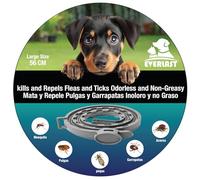 Tempotech ® Collier antiparasitaire Chien - 8 Mois de Protection - Contre Les puces, tiques, moustiques, acariens et poux - 100% Naturelles (Nouvelle Fermeture 56 cm)