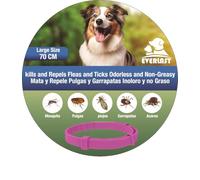 Tempotech ® Collier antiparasitaire Chien - 8 Mois de Protection - Contre Les puces, tiques, moustiques, acariens et poux - Collier Vermifuge (2 unités Roses)