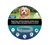 Tempotech ® Collier antiparasitaire Chien - 8 Mois de Protection - Contre Les puces, tiques, moustiques, acariens et poux - Collier Vermifuge (2, Gris, 38CM)
