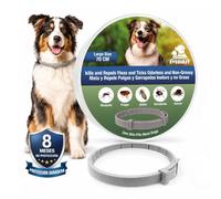 Tempotech ® Collier antiparasitaire Chien - 8 Mois de Protection - Contre Les puces, tiques, moustiques, acariens et poux - 100% Naturelles (70 cm 2 Unités)