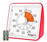 TempPro Minuteur visuel, Compte à rebours de 60min, Outil Gestion du Temps | Mode muet/Alarme, Grands Chiffres - Outil de Gestion du Temps pour la Concentration, Piles incluses(anciennement ThermoPro)