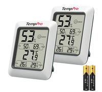 TempPro Thermomètre d'ambiance et hygromètre numérique, lot de 2 | Enregistrement des valeurs min/max, idéal pour le bureau à domicile ou la chambre de bébé (anciennement ThermoPro)