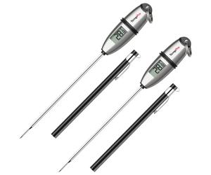 TempPro TP02S Thermomètre à viande, thermomètre à lecture instantanée 3s | Arrêt automatique, pour Boissons Chaudes Lait Les Confiseries Sucre avec Longue Sonde de Cuisson (anciennement ThermoPro)