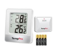 TempPro TP200C Thermomètre intérieur/extérieur, thermomètre de jardin | Capteur résistant à la pluie, portée jusqu'à 150 m, pour terrasse, jardin, cave, maison ou pièce(anciennement ThermoPro)