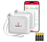 TempPro TP351 Thermo-hygromètre Bluetooth, moniteur d'humidité, lot de 2 | Capteur de contrôle à distance via application, exportation des données stockées sur 2 ans (anciennement ThermoPro)