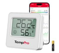 TempPro TP357 Bluetooth Hygromètre mini thermomètre d'ambiance avec alertes | Hygromètre avec application intelligente et enregistrement des données, pour chambre et bureau (anciennement ThermoPro)