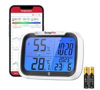 TempPro TP393B Hygromètre numérique Bluetooth, avec horloge, Humidimètre