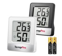 TempPro TP49 Hygromètre numérique, thermomètre d'ambiance, lot de 2