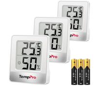 ThermoPro TP49-3 Petit Hygromètre Numérique Thermomètre Intérieur Thermomètre D'ambiance Moniteur de Température et Humidimètre pour Le Confort du Bureau à Domicile Thermomètre de Reptile, 3 Pièces