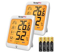TempPro TP53 Hygromètre, indicateur d'humidité intérieure, lot de 2