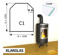 Temprix C1 Pare-feu en Verre de Sécurité ESG Transparent 120x100 cm