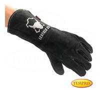 Temprix Gants de Protection en Cuir Noir S pour Griller et Souder