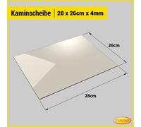 Temprix Vitrage De Poêle & Cheminée, 280x260 Ofenscheibe Sur Mesure