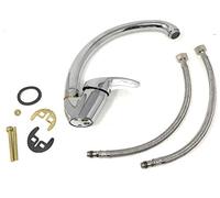 TEMPS DE SOLDES Robinet Pour Évier Cuisine Mélangeur Canon Haute Laiton Chrome Mono Commande