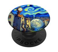 Temps étoilé Abstrait Post-impressionniste PopSockets PopGrip Adhésif