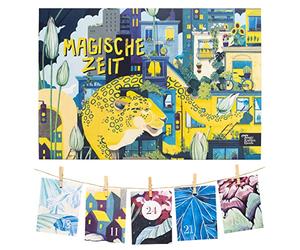 Temps magique - Calendrier de l'avent des semences bio - Bonheur du jardinage urbain- 24 sachets de l'avent en papier remplis de sachets de semences de légumes, d'herbes aromatique et de fleurs