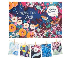 Temps magique - Calendrier de l'Avent des semences bio - L'ivresse des fleurs sauvages - 24 sachets de l'Avent en papier remplis de graines de fleurs de Magic Garden Seeds