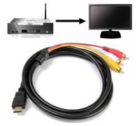 TEMPSA 1.5M 5 FT HDMI Vers 3RCA Mâle AV Audio Vidéo Câble Adaptateur Pr HDTV DVD1080P