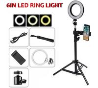 TEMPSA 115CM Lampe à Anneau Caméra Photo Vidéo Kit d'Eclairage Réglable + Support Trépied