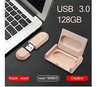 TEMPSA 128GO Clé USB 3.0 Boîte Eco Bois Haute Vitesse Stockage