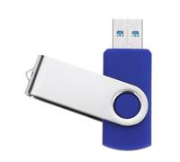 TEMPSA 128GO Clé USB 3.0 Rotatif U Disk Haute Vitesse Mémoire Stick BLEU