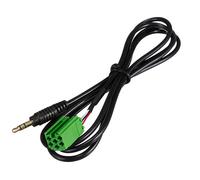 Tempsa 3.5mm Jack Aux Adaptateur Entrée Auxiliaire Câble Pr Renault Clio Mp3 Ipod Noir
