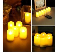 TEMPSA 6x Bougies LED Sans Flamme Avec Télécommande Pour Maison Mariage