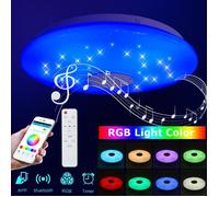 TEMPSA 72 W Plafonnier Musique Bluetooth RGB LED Avec Télécommande