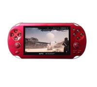 TEMPSA 8GB 4.3\'\' LCD Console Rétro de Jeu jeux 2000 Jeux Video Portable Écran Tactile Enfant Cadeau MP4 MP5 FM 1600k ROUGE