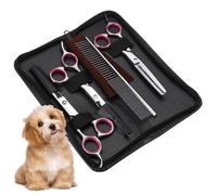 TEMPSA Kit 4Pcs Ciseaux pour toilettage chien beauté en acier inoxydable