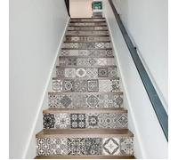 TEMPSA Set de 13Pcs 3D Autocollant Stickers Escalier Géométrique Adhésif Maison Décor