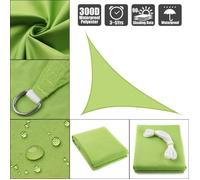 TEMPSA Voile d'Ombrage -Toile Solaire Triangle- 300D Imperméable Vert 3x4x5
