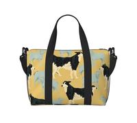 Tempting Cherry Blossoms Sac de voyage à bandoulière résistant à l'eau, grand bagage à main avec sangle réglable, multi-compartiments pour la gym, les voyages, l'extérieur, Motif Border Collie, Taille