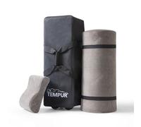 TEMPUR Ensemble de Voyage 3 pièces avec Chariot Pratique, Coussin de Nuque de Voyage et Matelas de Voyage pour Les déplacements, 5,5 kg, Anthracite