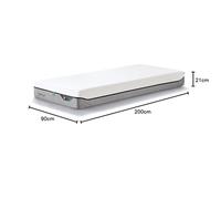 TEMPUR Pro MDV Matelas en Mousse à mémoire de Forme 90 x 200 cm - Hauteur 21 cm - Matelas en Mousse avec Charge de Pression et Absorption des mouvements, Sensation de Couchage Douce, Housse Amovible