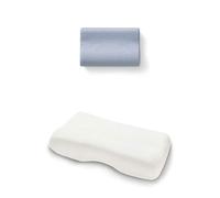 TEMPUR Set de coussin Aspera M, avec housse de coussin en jersey (Beige) | Oreiller ergonomique cervical pour les personnes dormant sur le dos ou sur le côté, avec housse assortie couleur beige