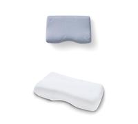 TEMPUR Set de coussin Noxara M, avec housse de coussin en jersey (Blanc) | Oreiller ergonomique cervical pour les personnes dormant sur le dos ou sur le côté, avec housse de coussin assortie en blanc