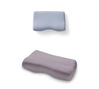 TEMPUR Set de coussin Noxara M, avec housse de coussin en jersey (Gris) | Oreiller ergonomique cervical pour les personnes dormant sur le dos ou sur le côté, avec housse de coussin assortie en gris