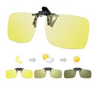 TEMSO Lunettes de conduite à clipser, lunettes de vision nocturne polarisées à clipser pour homme et femme, idée de vision claire pour la conduite, la pêche, filtre éblouissant des phares |