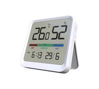 Temtop Thermomètre Hygromètre d'Intérieur Numérique T1-SE - Moniteur de Température et Humidité avec Affichage Heure Date Haute Précision Pour Maison Bureau Chambre Plantes