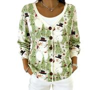 TEMU Cardigan de Noël, automne et hiver Eurocode 3D Impression numérique pour femme, #2, S