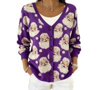 TEMU Cardigan de Noël, automne et hiver Eurocode 3D Impression numérique pour femme, 3#, S