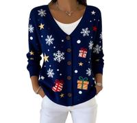 TEMU Cardigan de Noël, automne et hiver Eurocode 3D Impression numérique pour femme, 7#, L