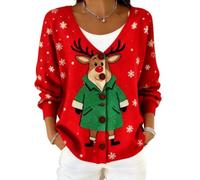 TEMU Cardigan de Noël, automne et hiver Eurocode 3D Impression numérique pour femme, N°4, 5XL