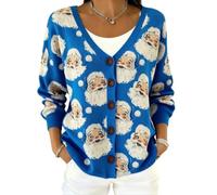 TEMU Cardigan de Noël, d'automne et d'hiver Eurocode 3D avec impression numérique pour femme - C, Couleur 1#, 5XL